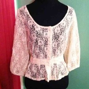 SOLD!!!! Lace Empire Waist Sweater