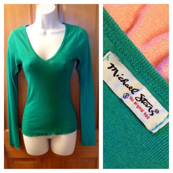 Green Michael Stars long sleeve T