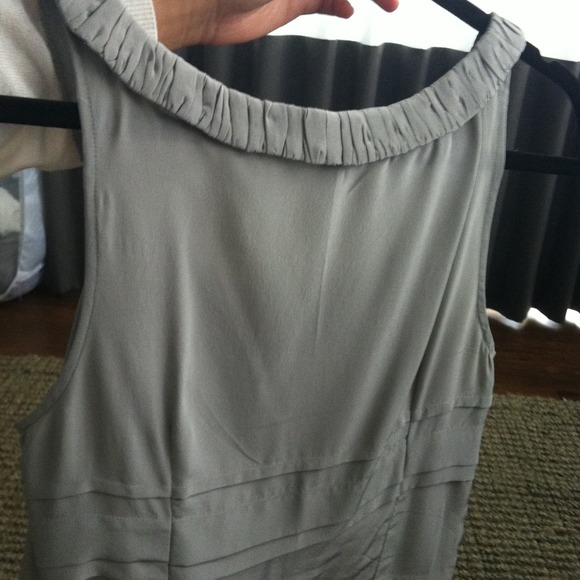 Vena Cava grey silk blouse with purple stripe - Picture 4 of 4