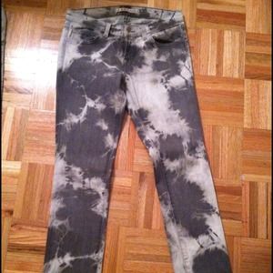 JBrand tie dye splatter skinny jeans