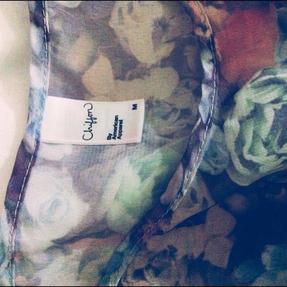 American Apparel Floral Chiffon Tank Top - Picture 3 of 3