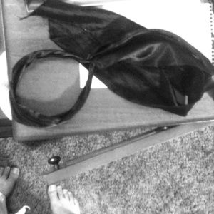 Black silky headband