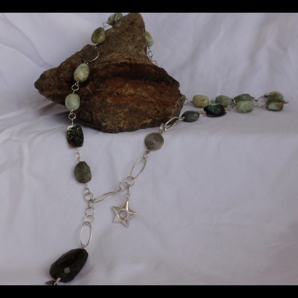 Sterling Silver and Precious Stone necklace. - Picture 1 of 1