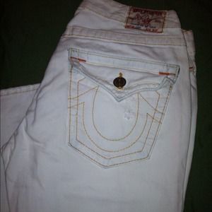 Bone color True Religion denim jean