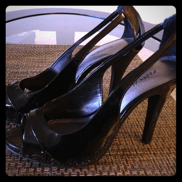 Black Peep Toe Heels