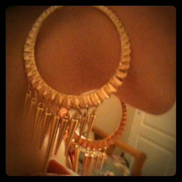 Gold hoops with tapers