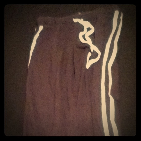 Black sweats with double white stripe - RESERVED!