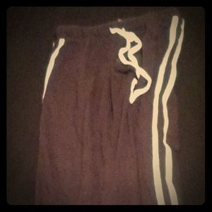 Black sweats with double white stripe - RESERVED!