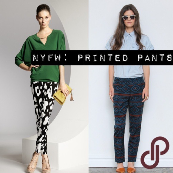 Rebecca Minkoff Pants - NYFW: printed pants rock runways