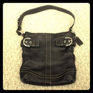REDUCED again - soft black leather Coach purse