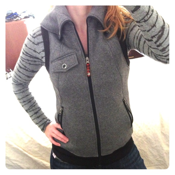 Burton gray hoodie-vest - cute for winter!