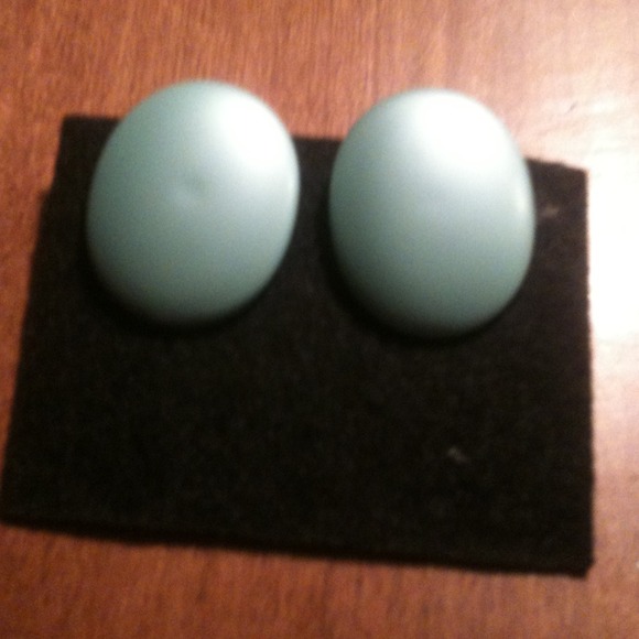 Mint Green Round Clip on Earrings!!