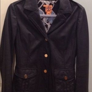 Tory Burch Jackets & Blazers - Sold😄malibugWorn1x fab auth navy Tory burch leath Tory Burch Jackets & Blazers - Sold😄malibugWorn1x fab auth navy Tory burch leath
