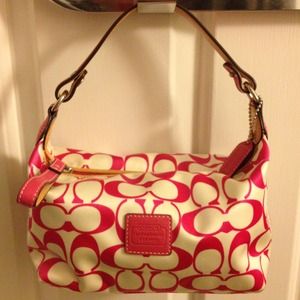 RESERVED Coach Authentic Hot Pink Sateen Purse