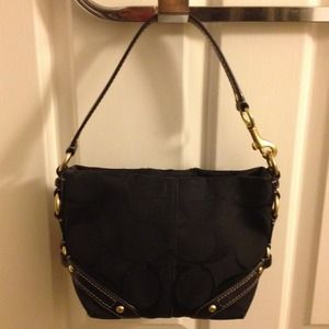 RESERVED COACH Black Signa Canvas & Leather Purse