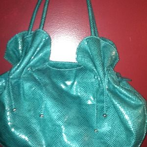 Tiffany blue snake skin purse
