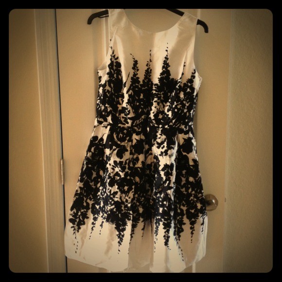 Black and White Floral Dress