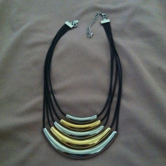 Beautiful gold and silver layered necklace