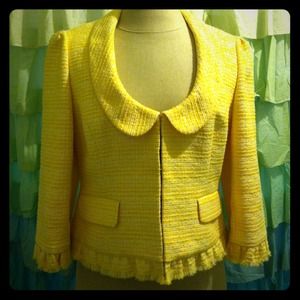 Yellow tweed blazer