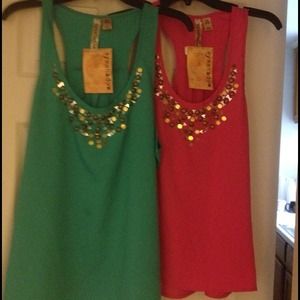 🚫RESERVED🚫Studded tank blouse *BOTH* for one