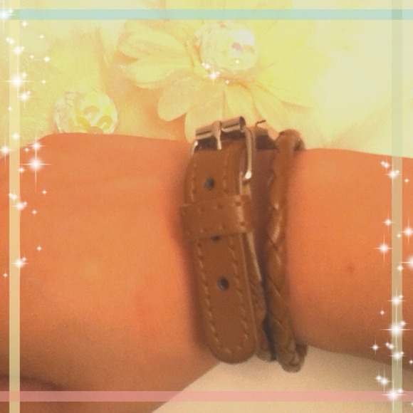 🍂RESERVED🍂 Leather belt weave buckle bracelet🍂