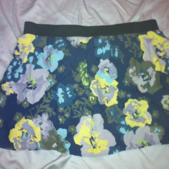 Blue flowered skirt