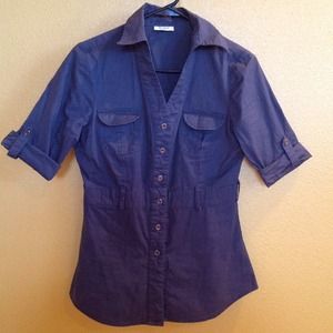 Dark gray button down