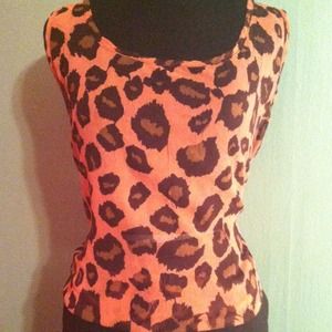 SOLD!!!! Animal Print Sheer Top