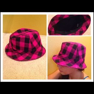 Hot Pink & Black Fedora