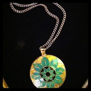 SOLD!!!!!! Turquoise Circle of Gold Necklace