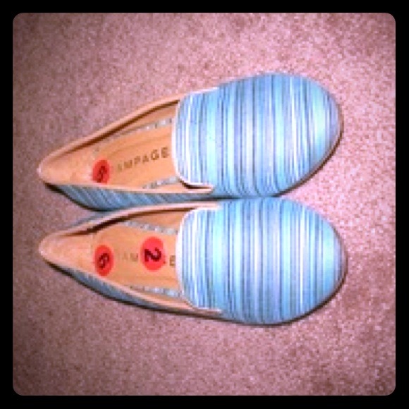 Teal/turquoise slip ons