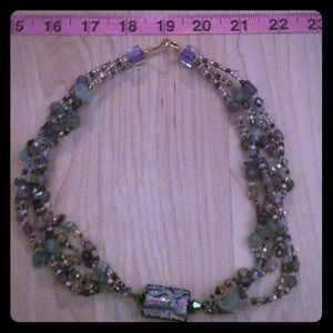Reserved Lilac and Sage Green Necklace