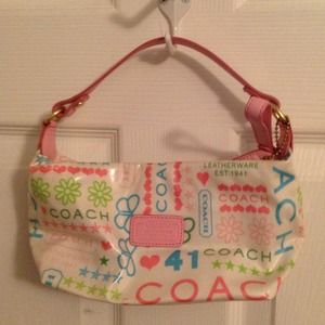 🎀💓🌺Authentic 💓💗🎀Coach Purse Pink and white