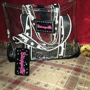RESERVED   A betsey Johnson clear purse
