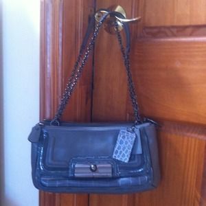 Coach leather handbags ( gray )