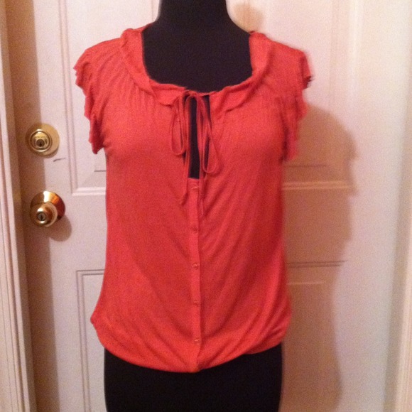 Coral Button Down