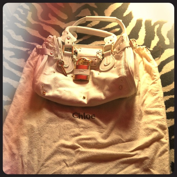 Chloe white paddington purse
