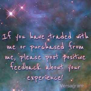 If we have had a transaction please leave a note!