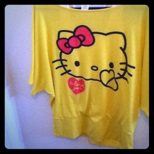 Yellow hello kitty shirt