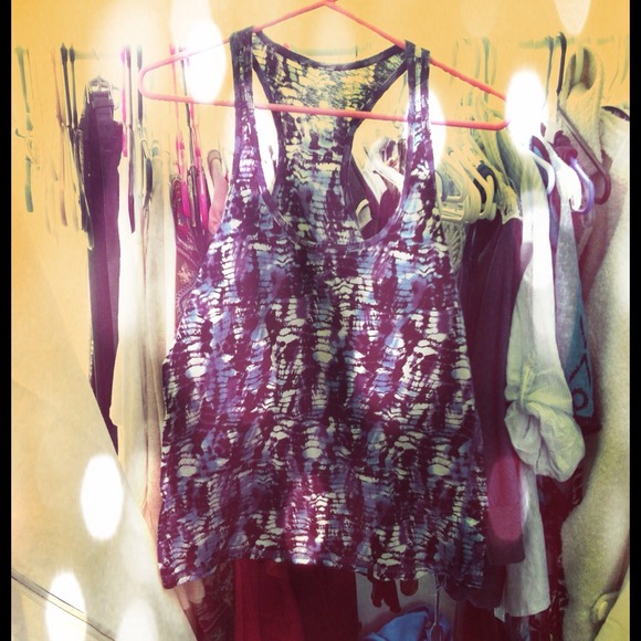 Purple/Blue/Black/White razorback tanktop