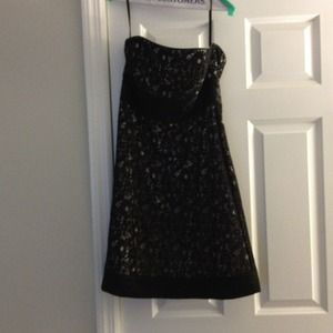 Strapless lace dress