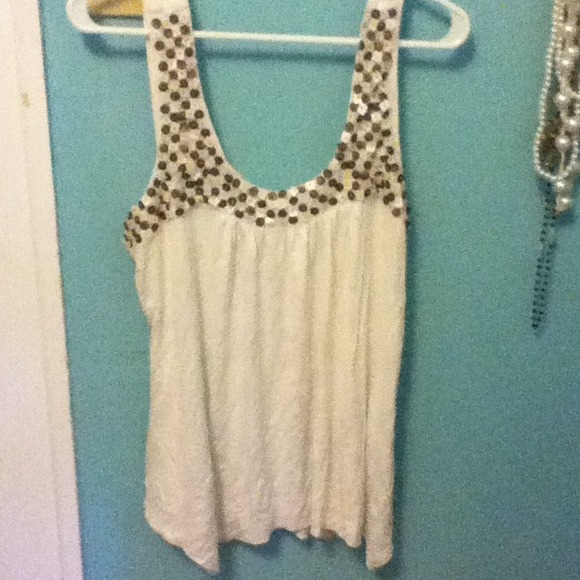 White sequin tank !