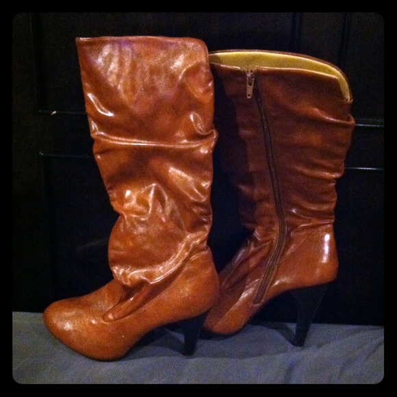 Faux Leather Boots Size 9
