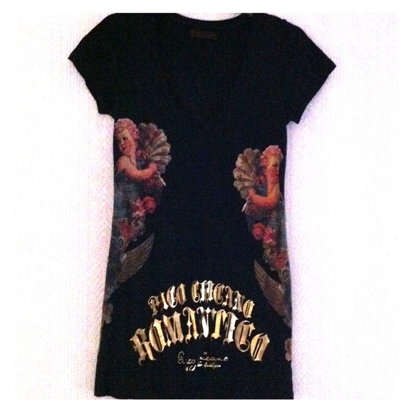 Christian Audigier  RETRO V-neck dress/top