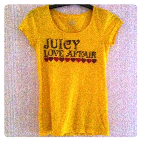 ⚠REDUCED⚠Juicy couture Love Affarir yellow top