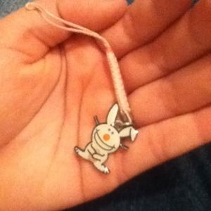 Happy bunny On a cell phone strap