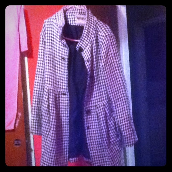 Black and white coat