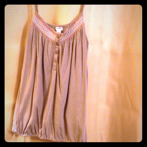 Brown tan top