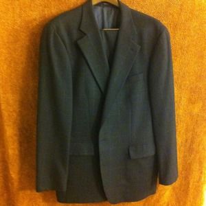 CHAPS Ralph Lauren  Navy Blue windowpane  42 Reg.