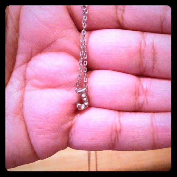 Austrian Swavarski Crystal  J pendant and necklace